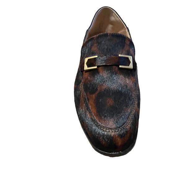 Vince Camuto Women's Cakella Calf Hair Leopard Loafer Size 8.5 New - Picture 3 of 8